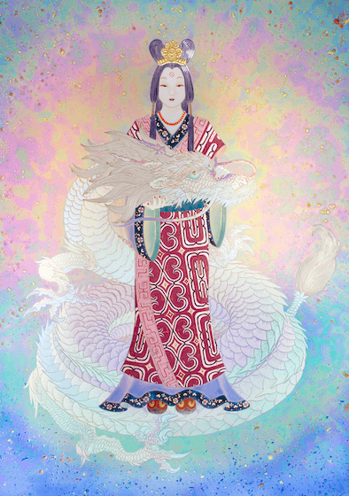 陶彩画「龍」